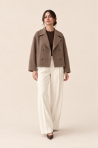Blazer corto Inés marrón Valorenne — vista frontal