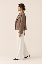 Blazer corto Inés marrón Valorenne — vista lateral