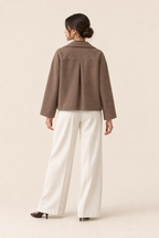 Blazer corto Inés marrón Valorenne — vista posterior
