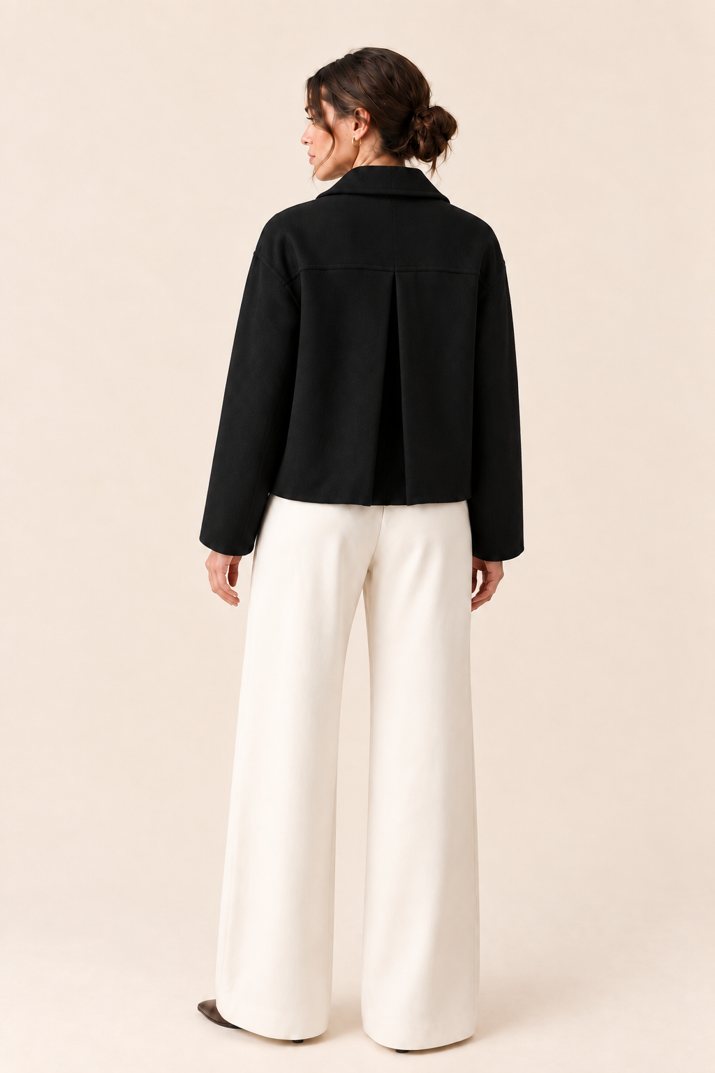 Blazer corto Inés negro Valorenne — vista posterior