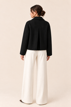 Blazer corto Inés negro Valorenne — vista posterior