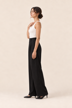 Pantalón de pierna ancha Negro, lateral
