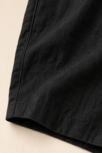 Pantalón cropped negro, detalle tejido