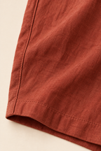 Pantalón cropped terracota, detalle tejido